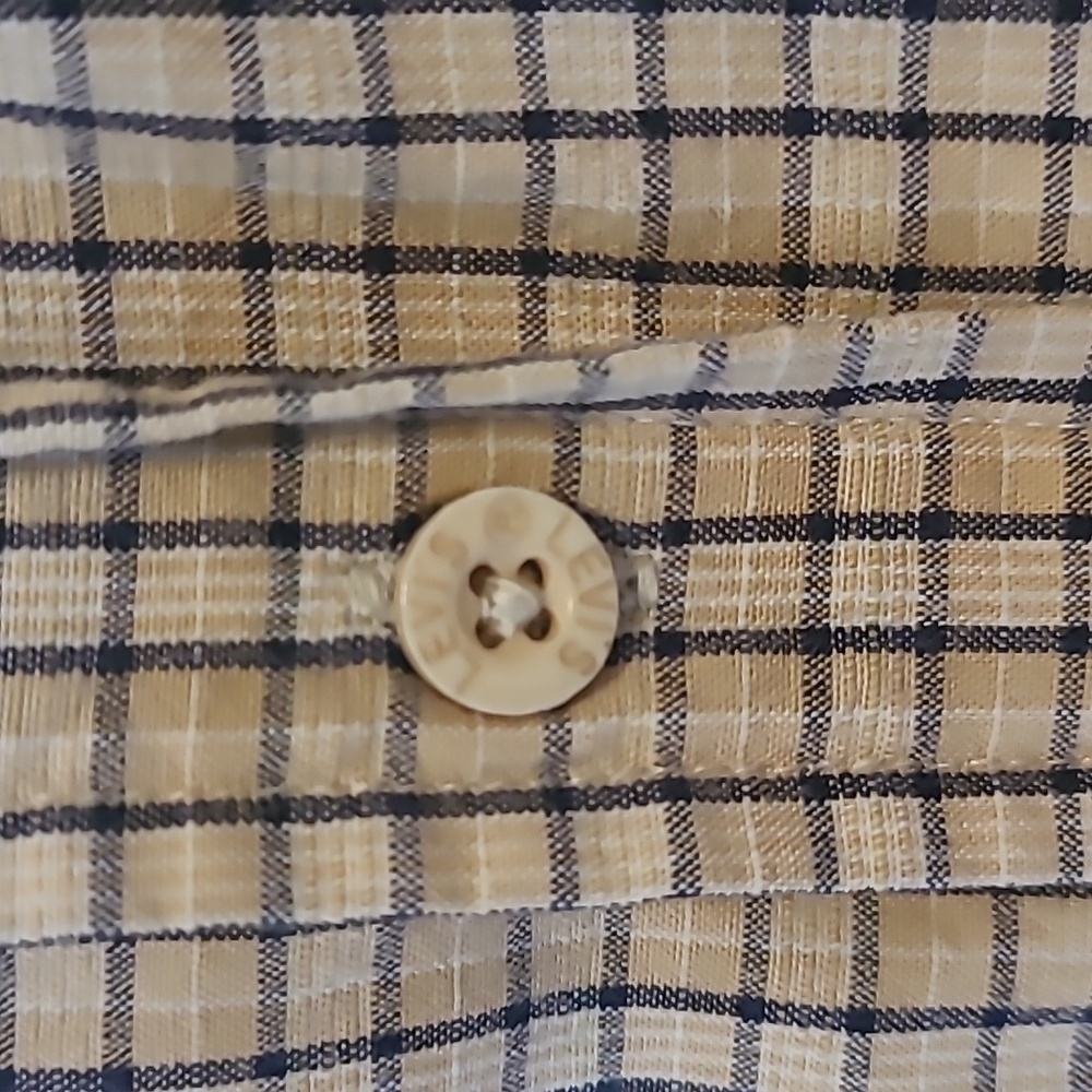 Vintage Levis long sleeve ORANGE TAB checkered size XL - Picture 4 of 6